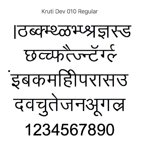 Download Kruti Dev 010 fonts